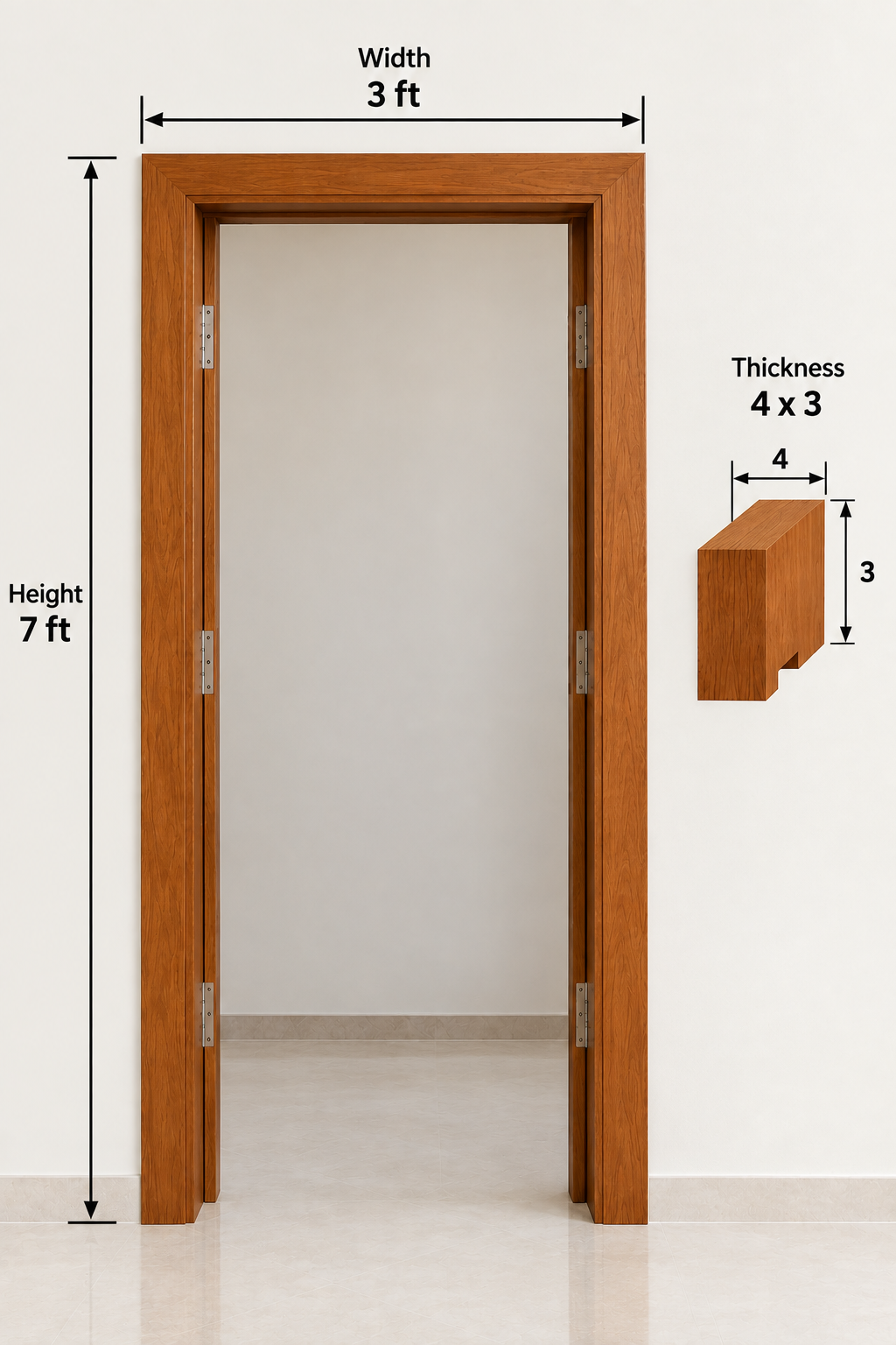 Wooden Door Frame (7x3)
